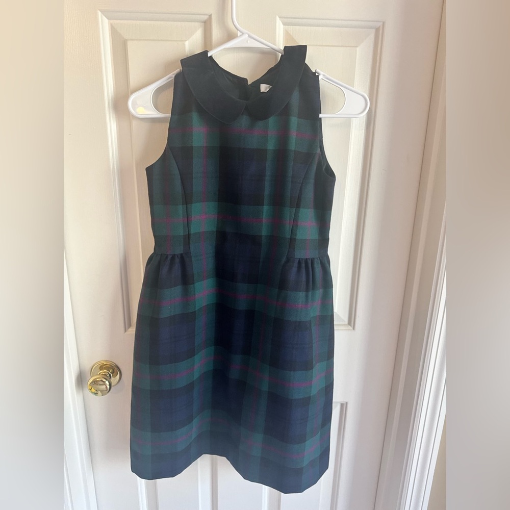 NWT Brooks Brothers Kids Plaid Dress - Navy and Green
